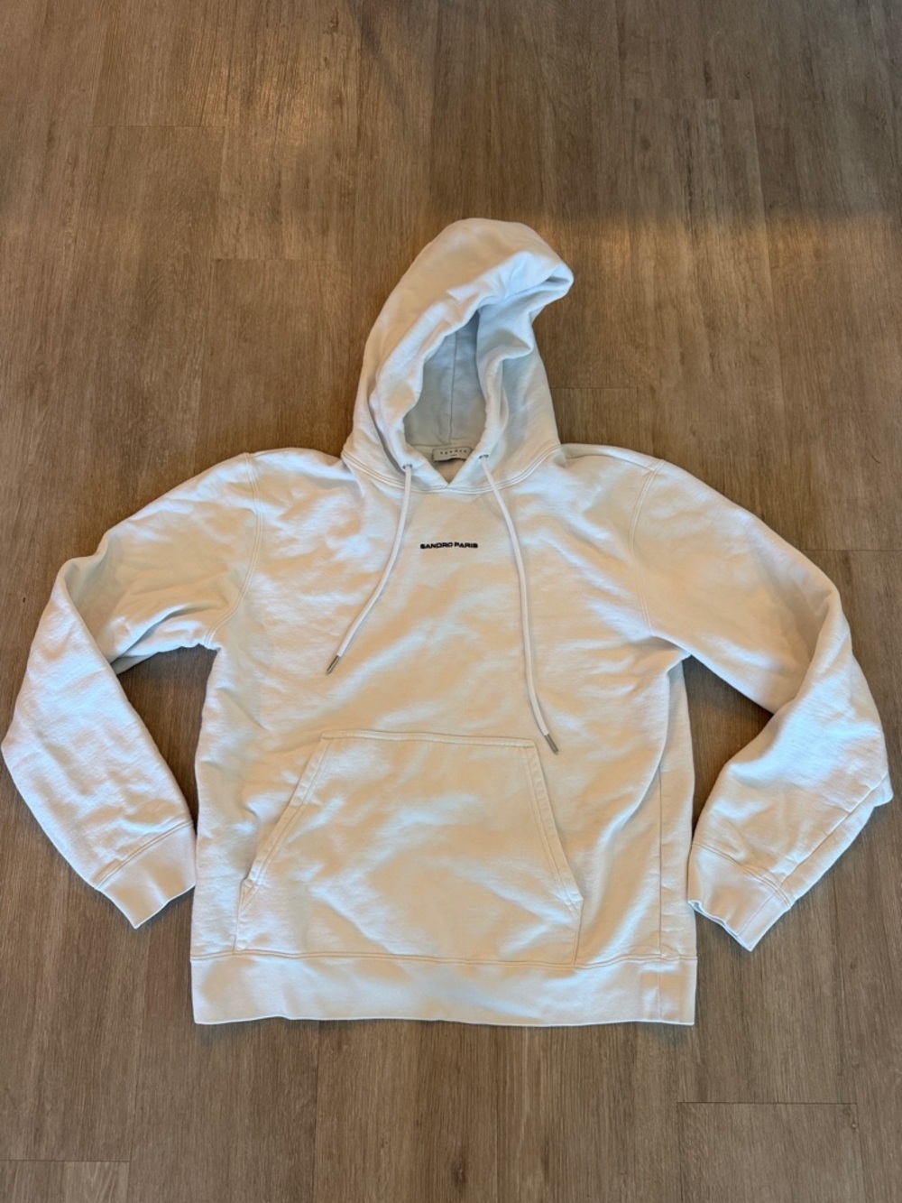 SANDRO Paris White Hoodie
